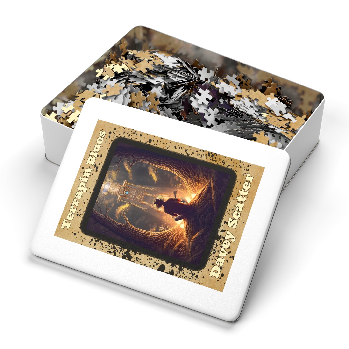 Jigsaw Puzzle with Tin