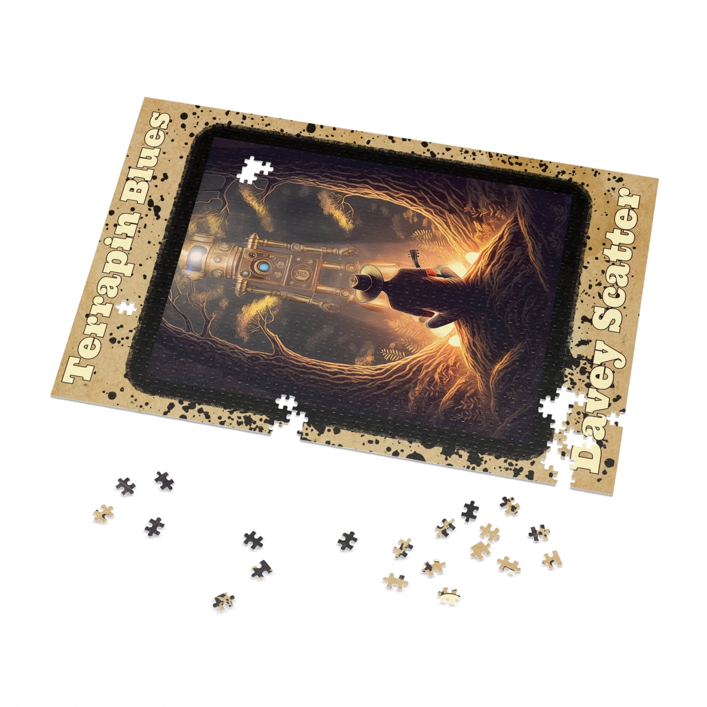Jigsaw Puzzle with Tin