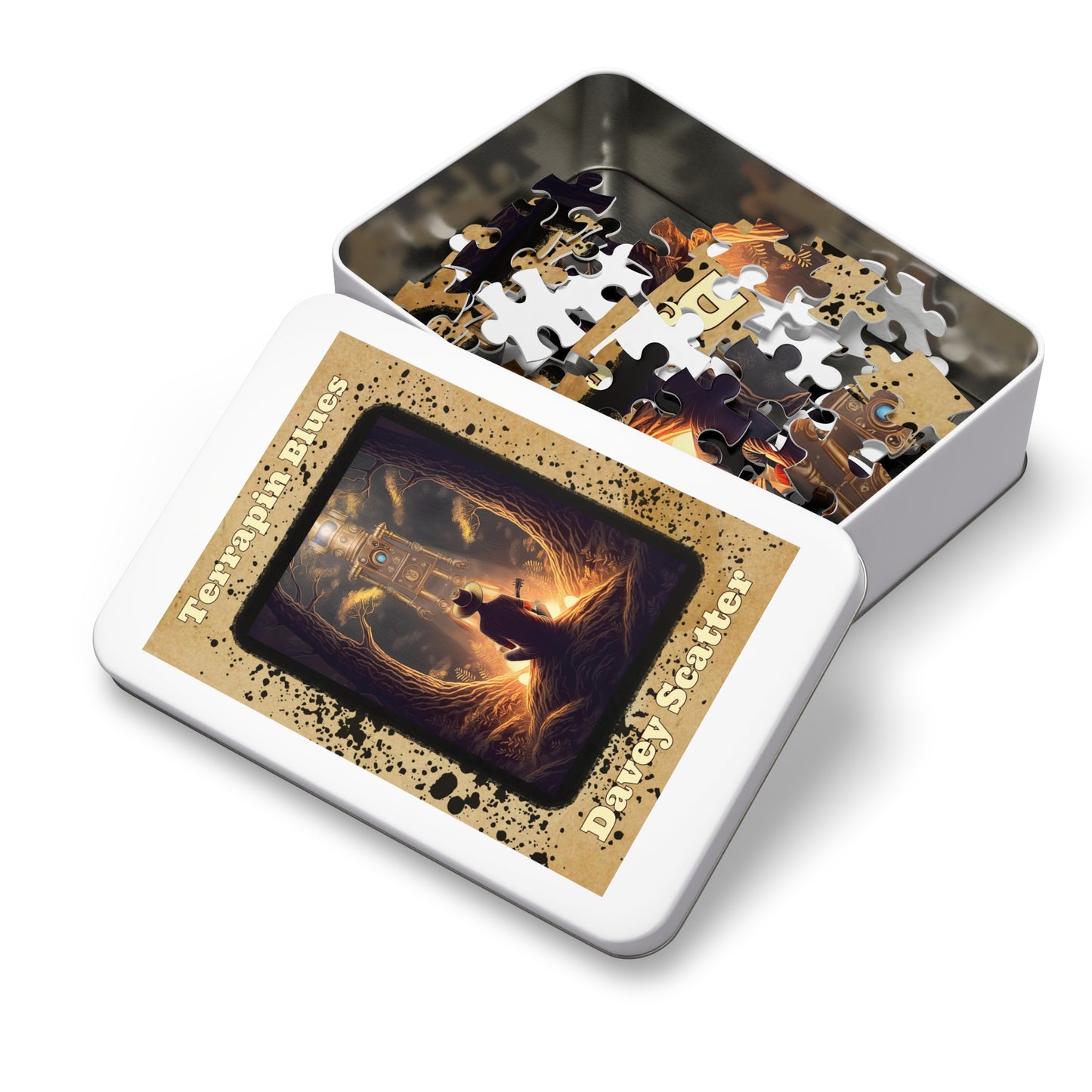 Jigsaw Puzzle with Tin